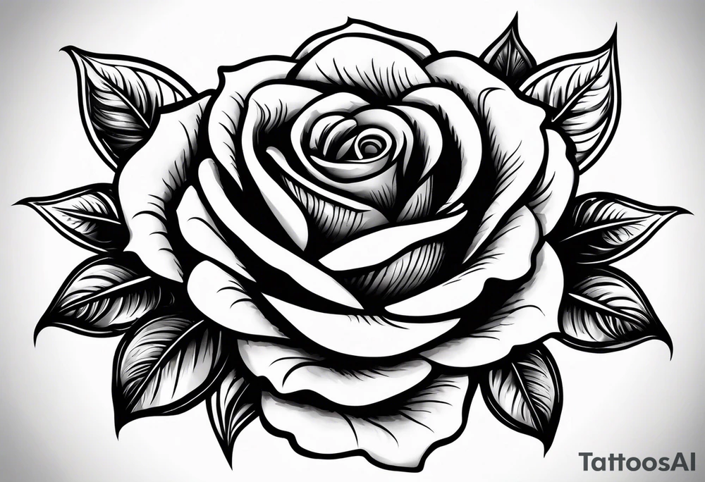 rose designs behind the word always and forever tattoo idea