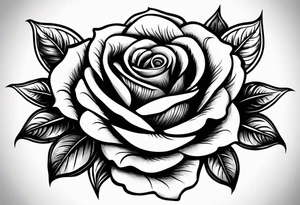 rose designs behind the word always and forever tattoo idea
