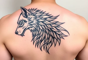 Powerful Dacian wolf Draco on arm tattoo idea