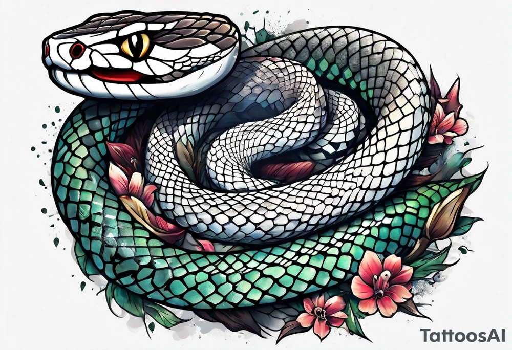 Half sleeve, snake tattoo idea