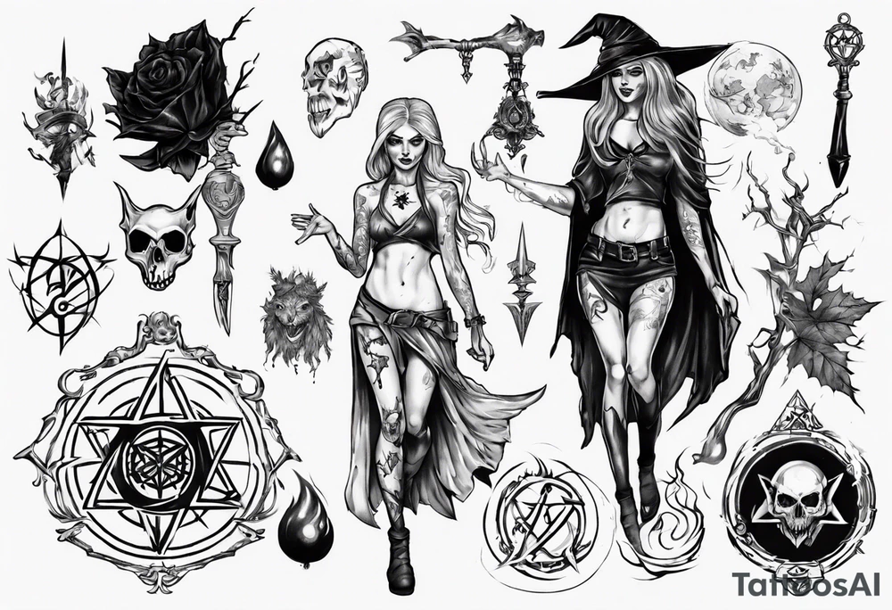witch like a path of exile games tattoo idea