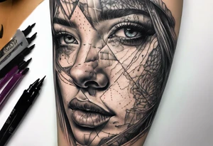 stitching together a wound, no portrait tattoo idea