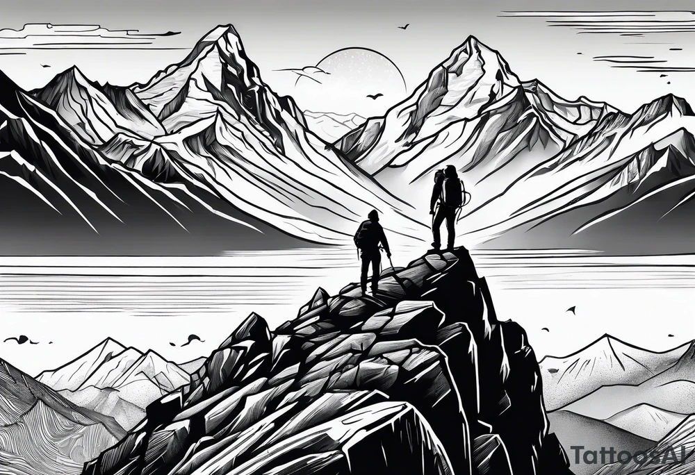 Alpine Mountain Climber and Doing Hard Things tattoo idea