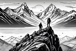 Alpine Mountain Climber and Doing Hard Things tattoo idea