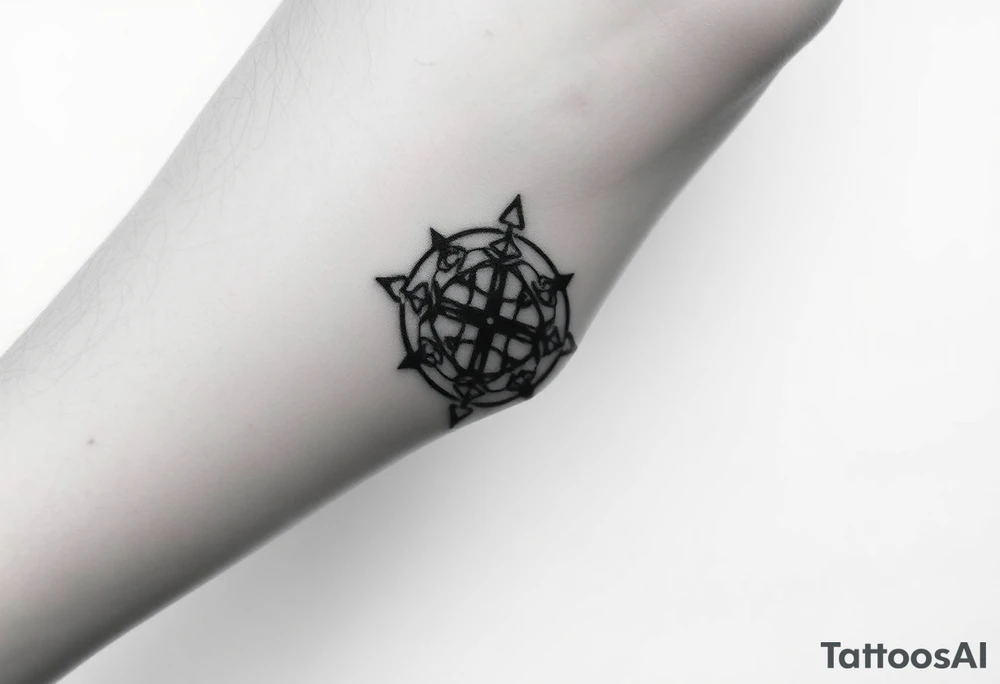 time, yggdrasil, norse symbology, geometric tattoo idea