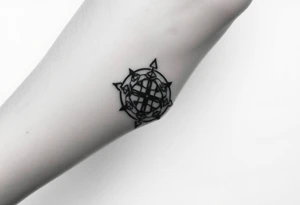 time, yggdrasil, norse symbology, geometric tattoo idea