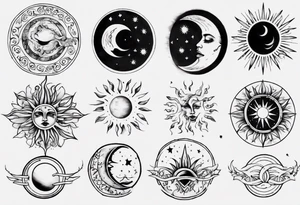Sonne Mond finline tattoo idea