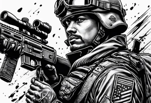 Small soldier tattoo idea