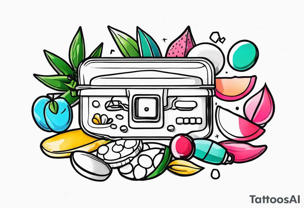 cute drugs tattoo idea