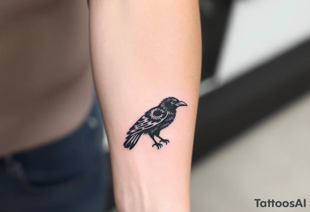 crow tribal tattoo idea