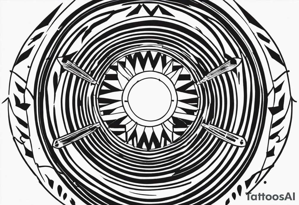 Simple drumhead and sticks tattoo idea