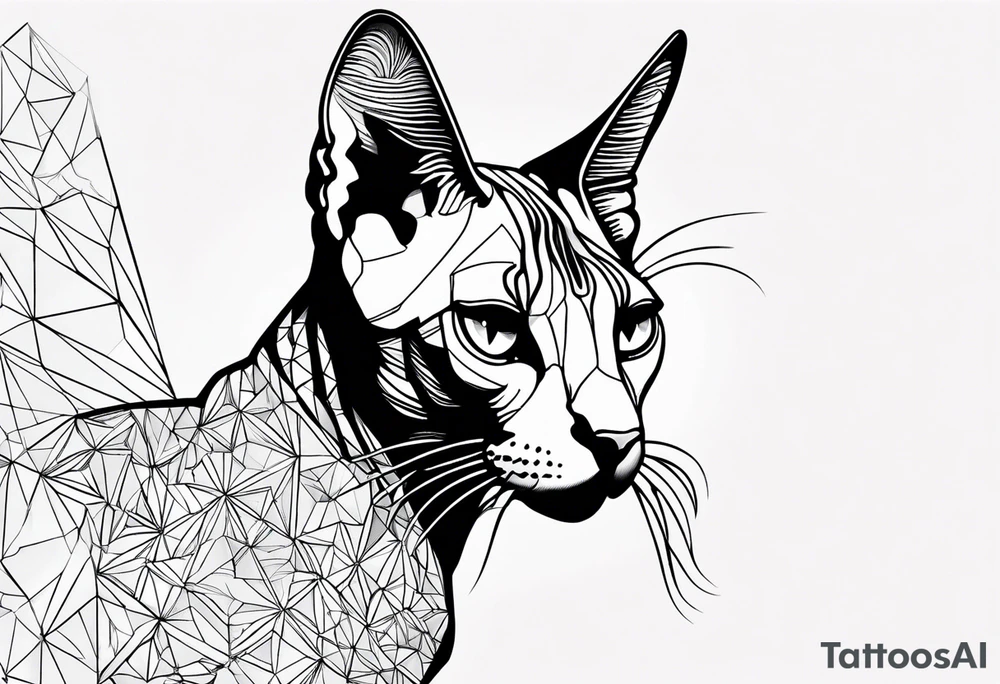 sphynx cat tattoo idea