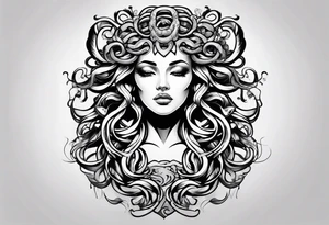 beautiful but mysterious medusa tattoo idea