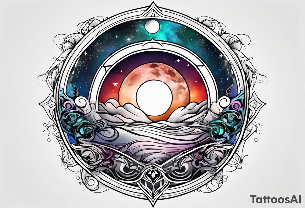 sacred moon tattoo idea