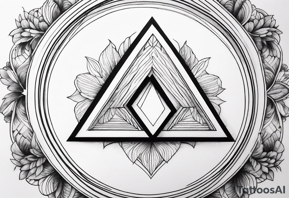 letter delta inside a circle, subtle, girly, simplistic tattoo idea