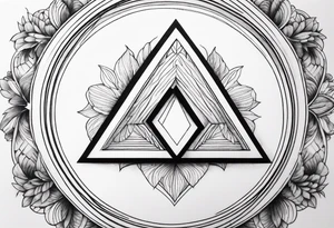 letter delta inside a circle, subtle, girly, simplistic tattoo idea