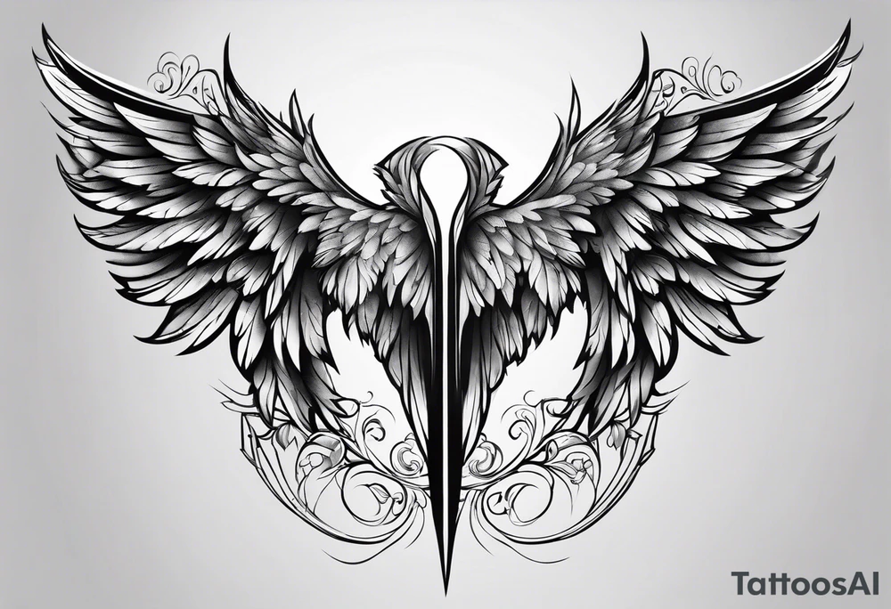 Angel wings tattoo idea