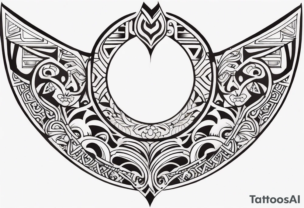 Polynesian neck to chin tattoo tattoo idea