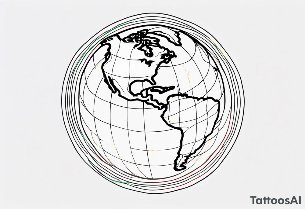 Traditional American tattoo of atlas carrying the world on his back, try to keep the colors to a minimum; red, green, brown, yellow tattoo idea