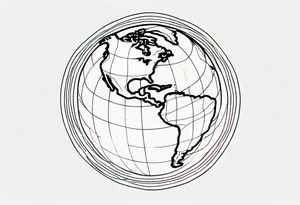 Traditional American tattoo of atlas carrying the world on his back, try to keep the colors to a minimum; red, green, brown, yellow tattoo idea