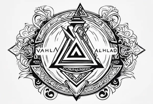 Valhalla fire 
 fog shield sword 


Sword shield valknut tattoo idea