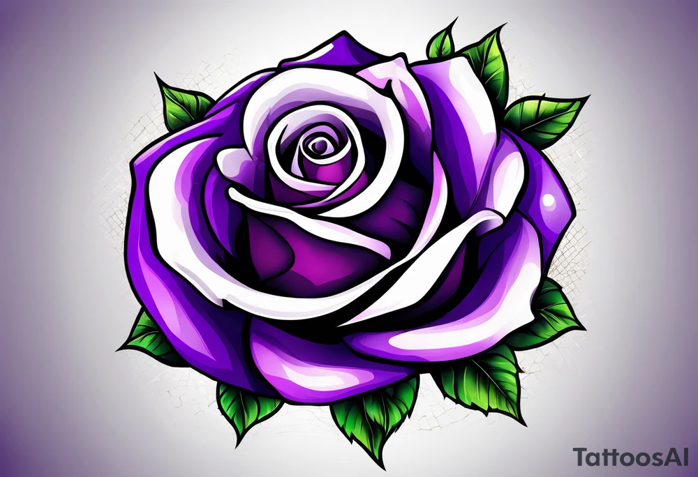 Purple rose tattoo idea