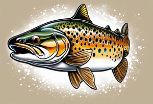 Brown trout tattoo idea