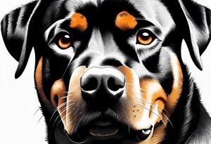 rottweiler's nose big plan tattoo idea