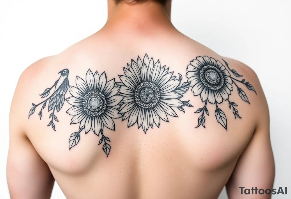 Design a sleeve tattoo about my life. I was born on January 1, 1992. My mom is my best friend and she loves sunflowers. My daddy passed in 2024 and he loved race cars and football. My papaw passed in 2022 and loved horses and bluegrass. My first dog was a boxer named Bonnie. I love to read. I am Christian. tattoo idea