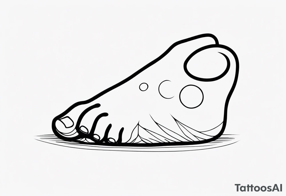 baby's foot tattoo idea