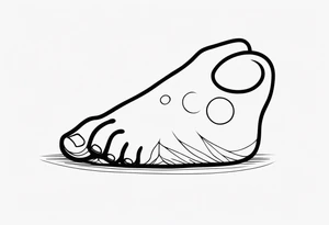 baby's foot tattoo idea