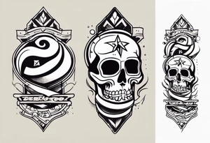Rock a billy arm sleeve
Verschiedene Motive tattoo idea