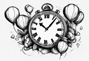 Une horloge avec le numéro 23 dedans , avec un taureau et un ballon de foot tattoo idea