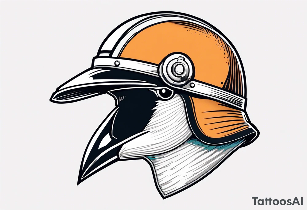 A Bird with a Helmet tattoo idea