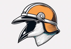 A Bird with a Helmet tattoo idea