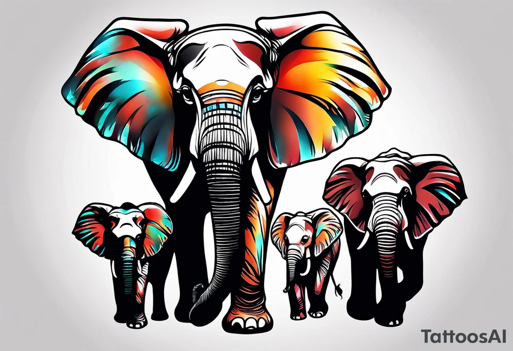 Elephant Family tattoo idea