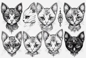 a kitten with cute eyes tattoo idea
