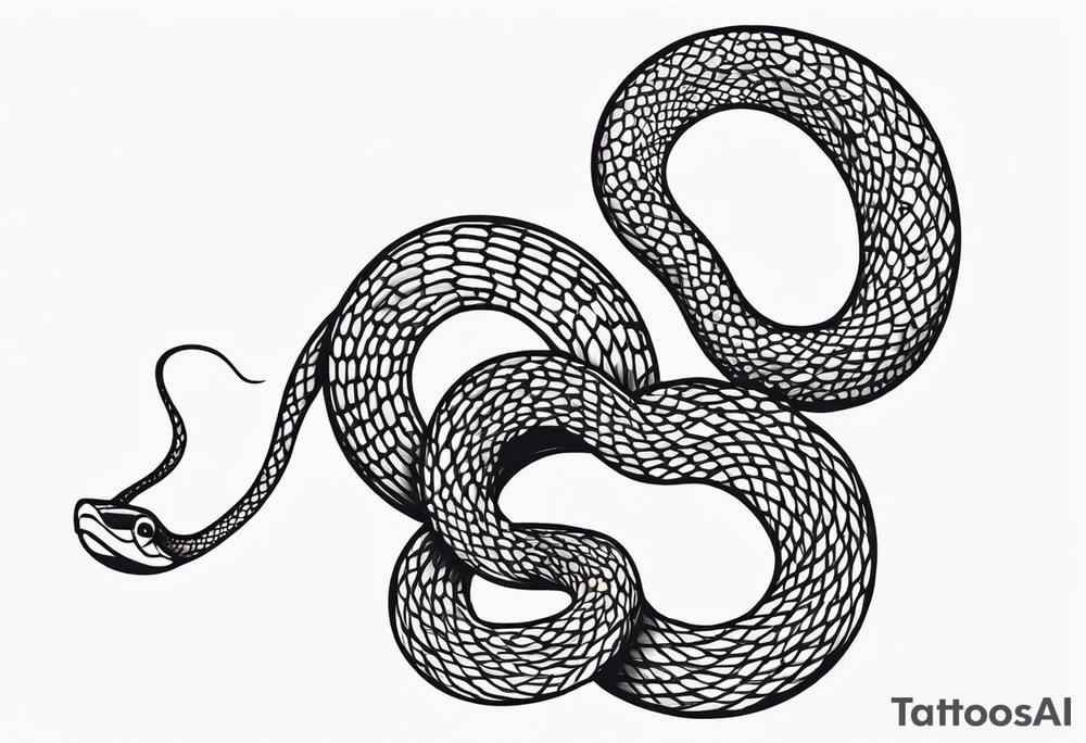 snake fast slithering from above simple tattoo idea