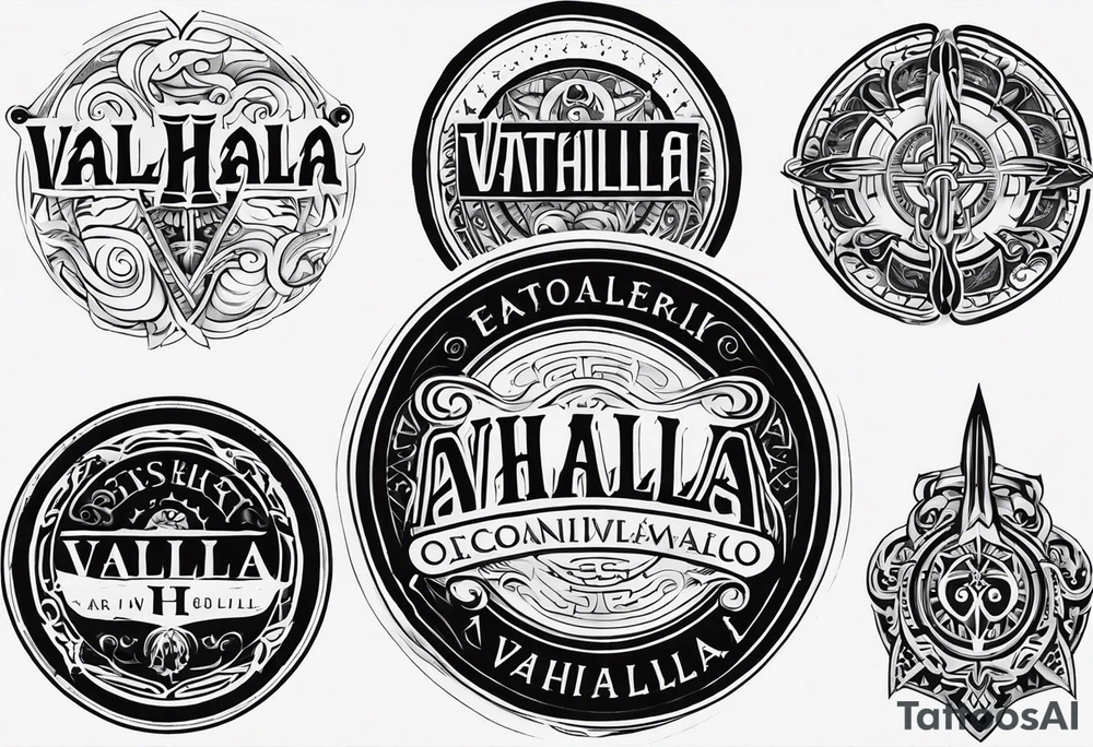 Valhalla round tattoo idea