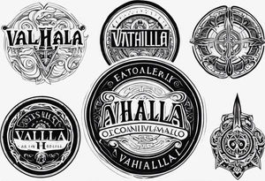 Valhalla round tattoo idea