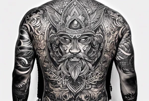 back tattoo covering the whole back drawing tattoo idea