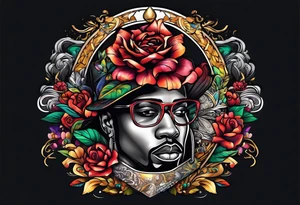 drugs and money , black people tattoo idea