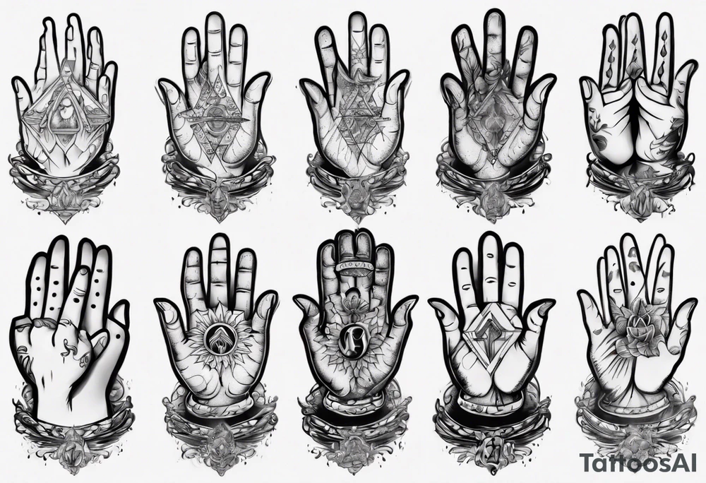 Praying hands tattoo idea