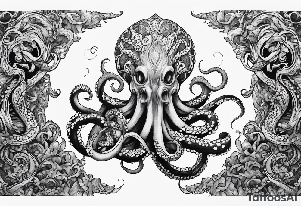 one tentacle tattoo idea