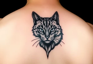 black cat tattoo idea