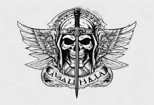 valhalla wounded sword berserker tattoo idea
