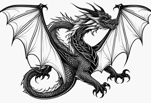 black dragon tattoo idea