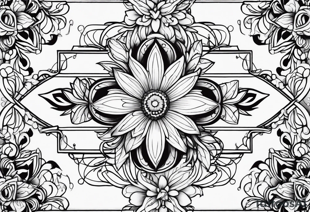 flowers and vines tattoo idea