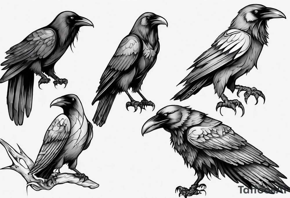 odin's ravens tattoo idea