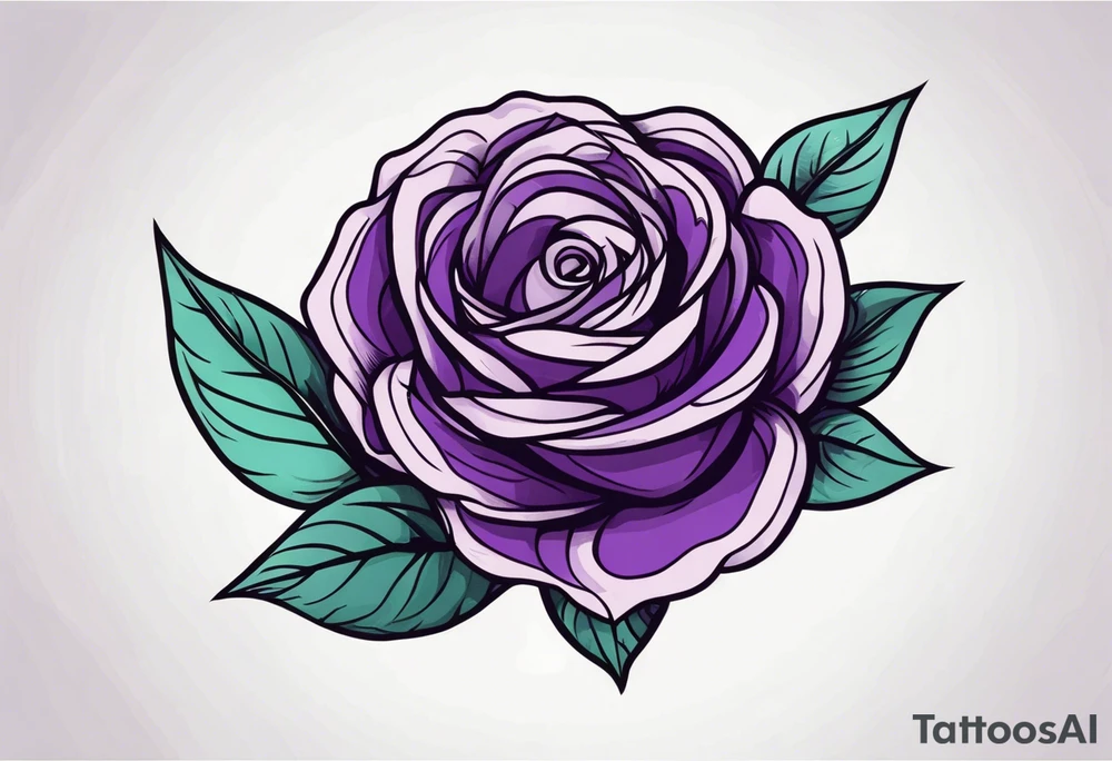 Purple rose tattoo idea